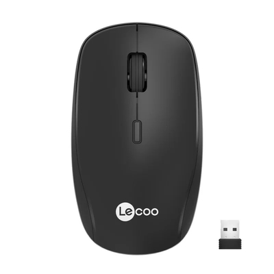 Lenovo - Lenovo Lecoo WS203 Kablosuz 2400DPI 4 Tuşlu Siyah Optik Mouse