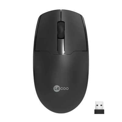 Lenovo - Lenovo Lecoo WS204 Kablosuz 1200DPI 3 Tuşlu Siyah Optik Mouse