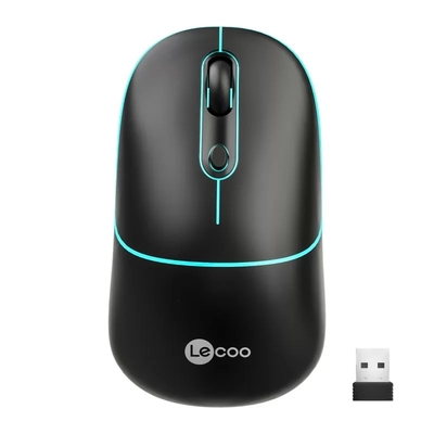 Lenovo - Lenovo Lecoo WS210 Kablosuz 1600DPI 6 Tuşlu Siyah Optik Mouse