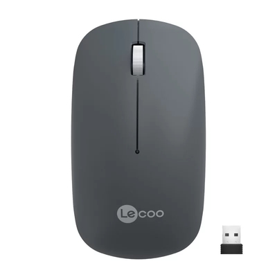 Lenovo - Lenovo Lecoo WS214 Kablosuz 1200DPI 3 Tuşlu Gri Optik Mouse