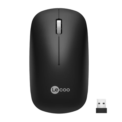 Lenovo - Lenovo Lecoo WS214 Kablosuz 1200DPI 3 Tuşlu Siyah Optik Mouse