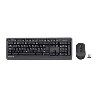 A4 Tech FG-1010 USB Wireless Multimedia F Turkish Keyboard + Mouse Set Gray (T16387) - 1