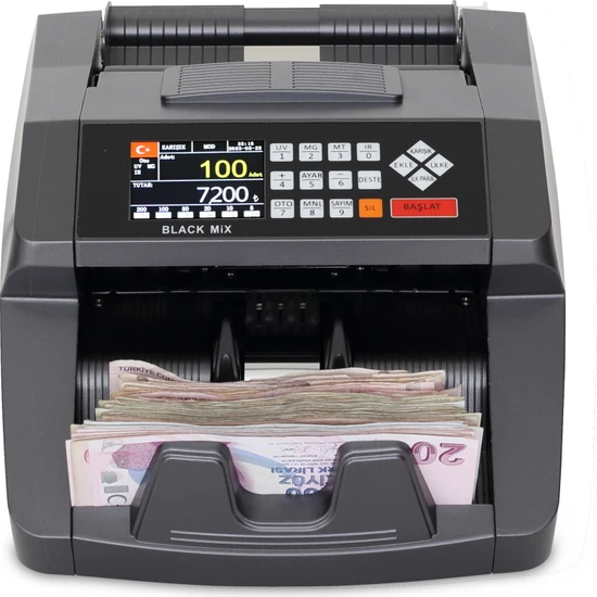 Black Mix Money Counting Machine