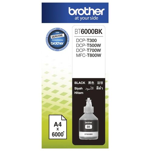 Brother BT6000BK Black Original Ink Cartridge - DCP-T300 / DCP-T500W - 1