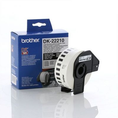 Brother DK-22210 Beyaz Üzeri Siyah Sürekli Etiket 29mm x 30.48m (T6294) - 1