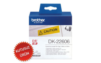 Brother DK-22606 Original Yellow Label Roll 62mm x 15.24m - QL-500 (Without Box) 