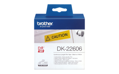 Brother DK-22606 Original Yellow Label Roll 62mm x 15.24m - QL-500W 