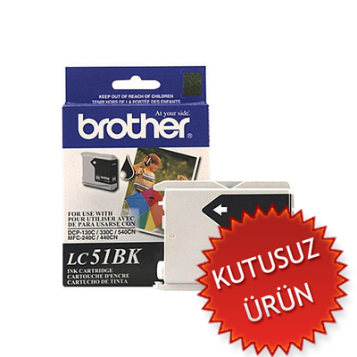 Brother LC51BK Black Original Cartridge - DCP-130C (Without Box) 