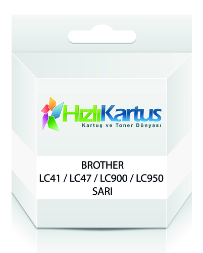 Brother LC41 / LC47 / LC900 / LC950 Sarı Muadil Kartuş - DCP-110 / DCP-111C - 1