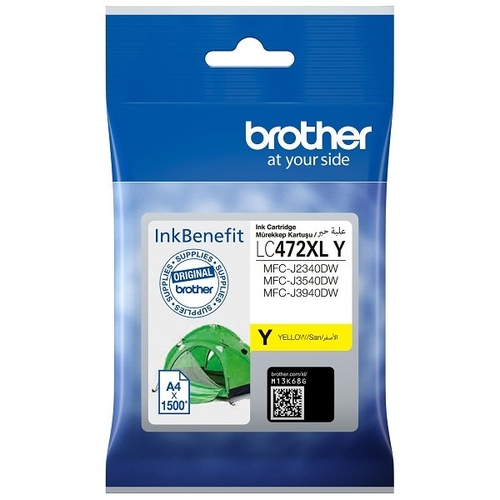 Brother LC472XL Y Yellow Original Cartridge - MFC-J2340DW / J3540DW