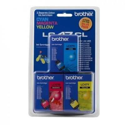 Brother LC47CL 3'lü Paket Renkli Orjinal Kartuş - DCP-110C / DCP-115C (T1468) - 1