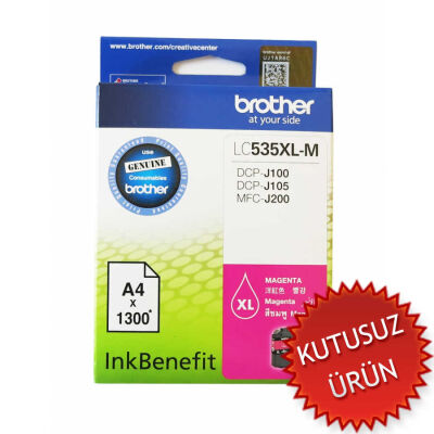 Brother LC535XLM Yüksek Kapasite Kırmızı Orjinal Kartuş - DCP-J105 (T6889) - 2