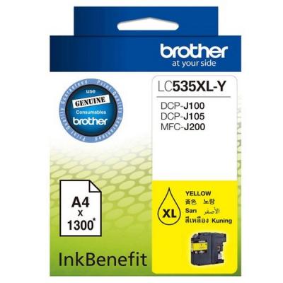 Brother LC535XLY High Capacity Yellow Original Cartridge - DCP-J105 