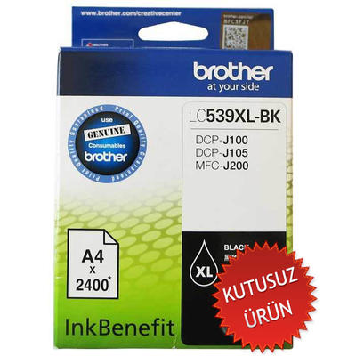 Brother LC539XL BK Black Original Cartridge High Capacity - DCPJ105 (Without Box) 