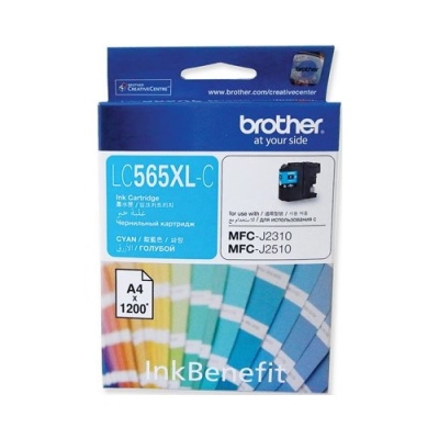 Brother LC565XLC High Capacity Cyan Original Cartridge - MFC-J3720 