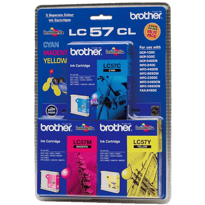 Brother LC57CMY 3-Pack Original Cartridge - DCP-130C 