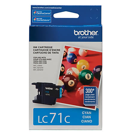 Brother LC71C Cyan Original Cartridge - MFC-J280W / J425W - 1