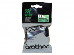 Brother M-731 Black On Green P-Touch Label 12mm - PT-55 / PT-60 / PT-80 