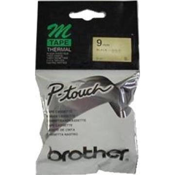 Brother M-821 Altın Üzerine Siyah P-Touch Etiket 9mm - PT-55 / PT-60 / PT-80 (T6250) - 1