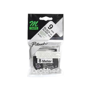 Brother M-921 Black On Sılver P-Touch Label 9mm - PT-55 / PT-60 / PT-65 - 1