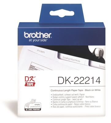 Brother P-Touch DK-22214 DK Continuous Paper Label 12mm x 30.48m 