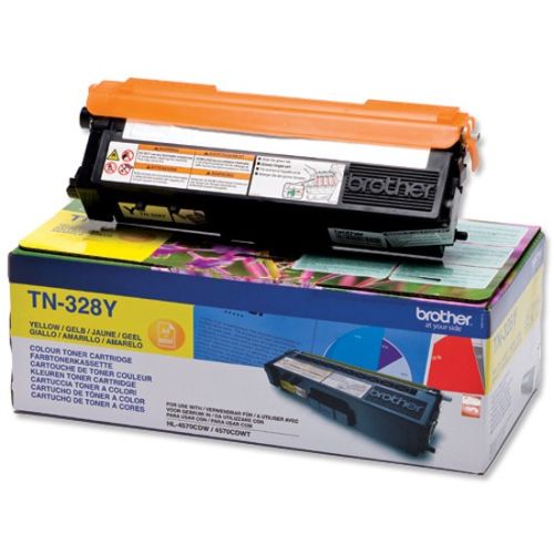 Brother TN-328Y Sarı Orjinal Toner - HL-4150CDN / HL-4570CDW (T10651) - 1