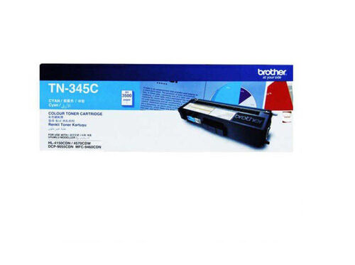 Brother TN-345C Cyan Original Toner - DCP-9055CDN / HL-4150CDN - 1