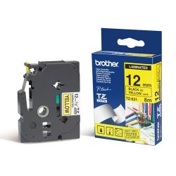 Brother TZ-631 TZ-Tape 12mm Yellow-Black Label Ribbon - PT-1280 / PT-1830 