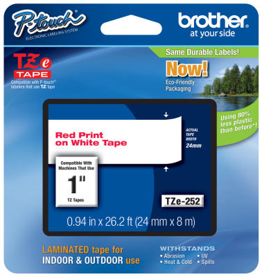 Brother TZE-252 (24MM) Magenta Laminand Label 