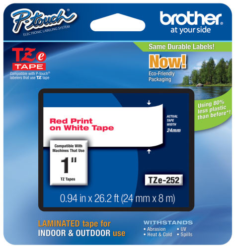 Brother TZE-252 (24MM) Magenta Laminand Label - 1