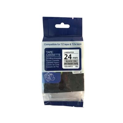 Brother TZe-M951 Black On Matte Grey Compatible Label Ribbon 24mm x 8m - PT-3600 