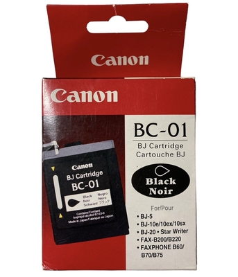 Canon BC-01 Black Original Cartridge - BJ-10 / BJ-20 - 1