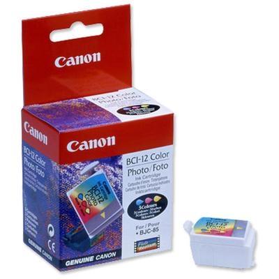 Canon BCI-12 (0960A003AA) Color Original Cartridge - BJC-55 / BJC-85 (T8601) 