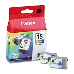 Canon BCI-15C (8191A002) Color Original Cartridge Dual Pack - i70 / i80 (T2754) 