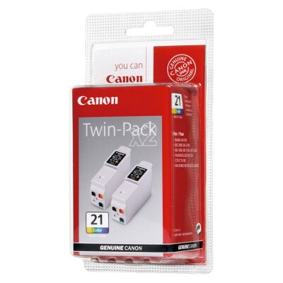 Canon BCI-21 (0954A379) 2 Pack Black / Color Original Cartridge - BJC-2000 - 2