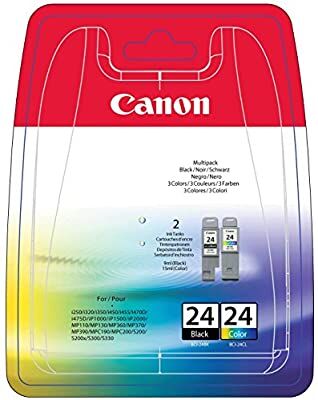 Canon BCI-24 (6881A042) Color-Black Dual Pack Original Cartridge - i250 / i320 (T14955) - 1