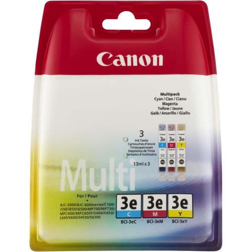 Canon BCI-3E CMY (4480A265) 3pk Color Original Cartridge - BJC3000