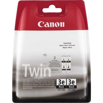 Canon BCI-3eBK / BCI-3eBK (4479A298AA) Twin Pack Black Original Cartridge - BJC-3000 (T13047) 