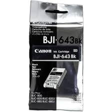 Canon BJI-643BK (1009A001) Black Original Cartridge - BJC-800 / BJC-820 (T2128) 