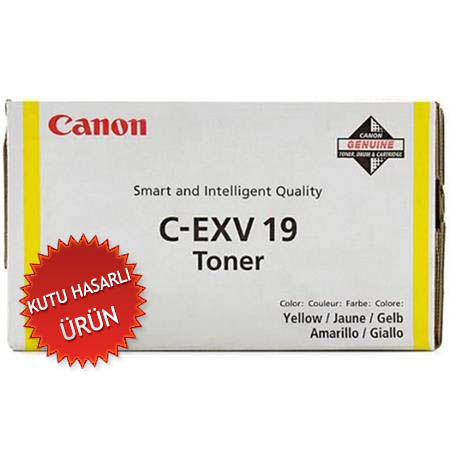 Canon C-EXV19Y (0400B002) Sarı Orjinal Toner - imagePRESS C1 (C) (T9289) - 1