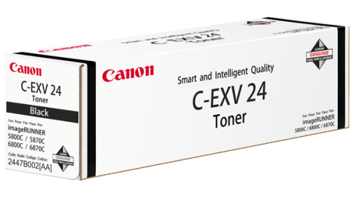 Canon C-EXV24BK (2447B002) Black Original Toner - IR-C5068 / IR-C5058 / IR-C5800 (T7365) - 1