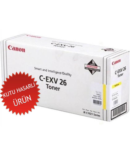 Canon C-EXV26Y (1657B006AA) Sarı Orjinal Toner - IR-C1021 / IR-C1022 (C) (T9274) - 1