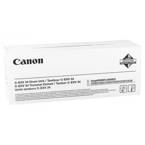 Canon C-EXV34 BK (3786B003) Black Original Drum Unit - IR-C2020 / IR-C2030 (T6976) - 1