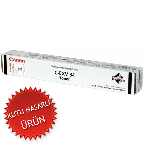 Canon C-EXV34BK (3782B003) Black Original Toner - IR-C2020 / IR-C2030 (Damaged Box) (T12288) 