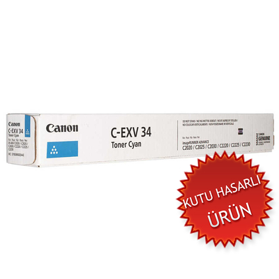 Canon C-EXV34C (3783B002AA) Cyan Original Toner - IR-C2020 / C2030 (Damaged Box) (T17451) 