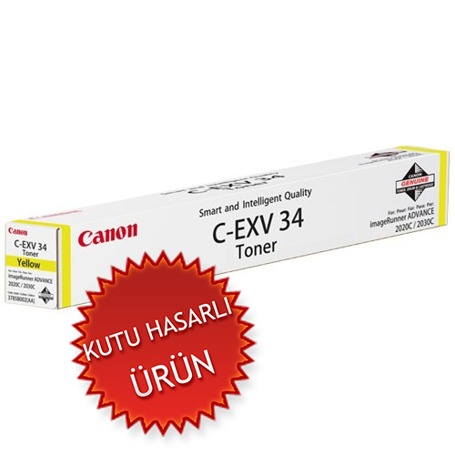 Canon C-EXV34Y (3785B002AA) Sarı Orjinal Toner - IR-C2020 / IR-C2030 (C) - 1