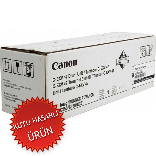 Canon C-EXV47BK (8520B002AA) Black Original Drum Unıt - IR-C250i / IR-C350i (Damaged Box)