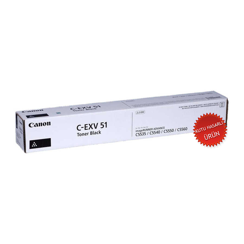 Canon C-EXV51 (0481C002) Black Original Toner - IR-C5535i / IR-C5540i (Damaged Box)