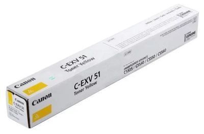 Canon C-EXV51 (0484C002) Sarı Orjinal Toner - IR-C5535i / IR-C5540i (T12269) - 1