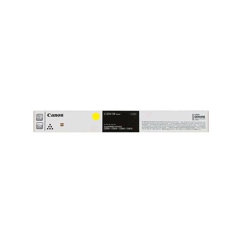 Canon C-EXV58 Y (3766C002) Yellow Original Toner - DX C5840i